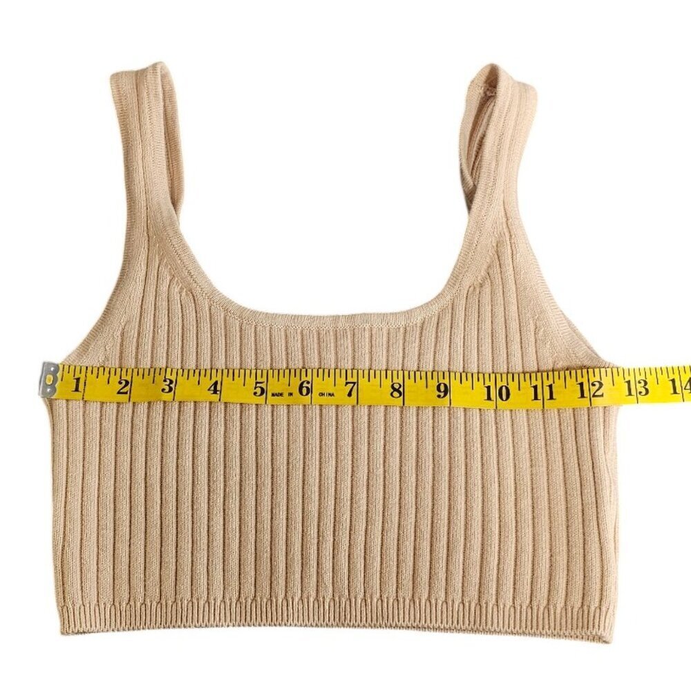 Aritzia Wilfred Manila Tank, Ribbed, Scoop Neck, Sweater Tank, Merino Wool, S - Picture 6 of 7
